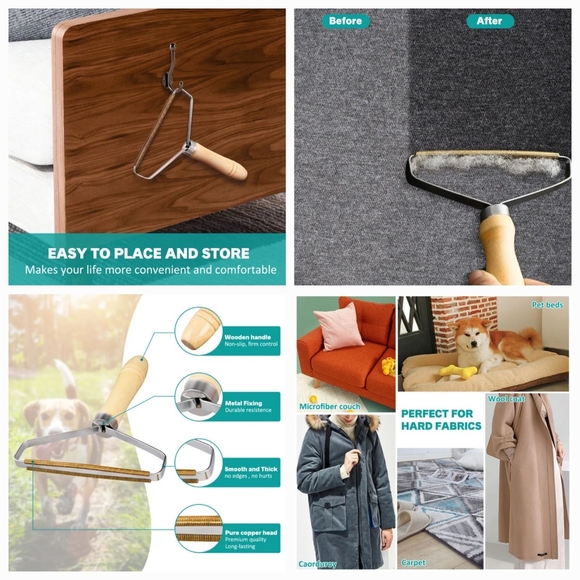 FORITY Lint Remover Set of 2 Fuzz Fabric Removing Roller Brush Shaver Tool NEW - Picture 8 of 11